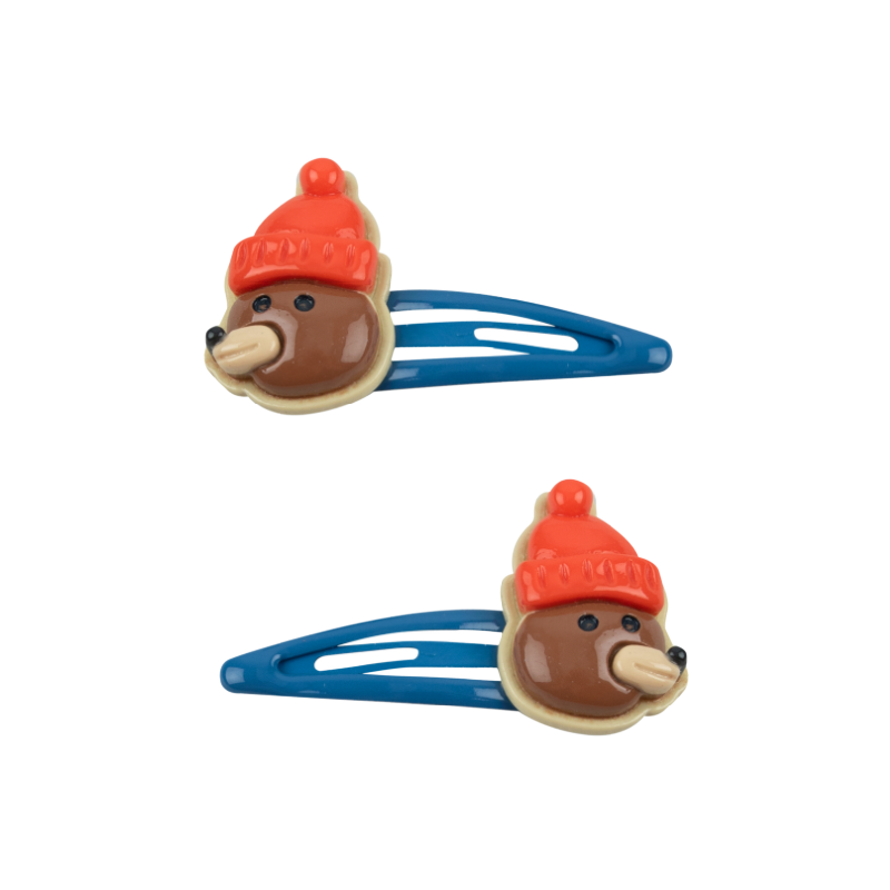 tinycottons bear hair clips set brown