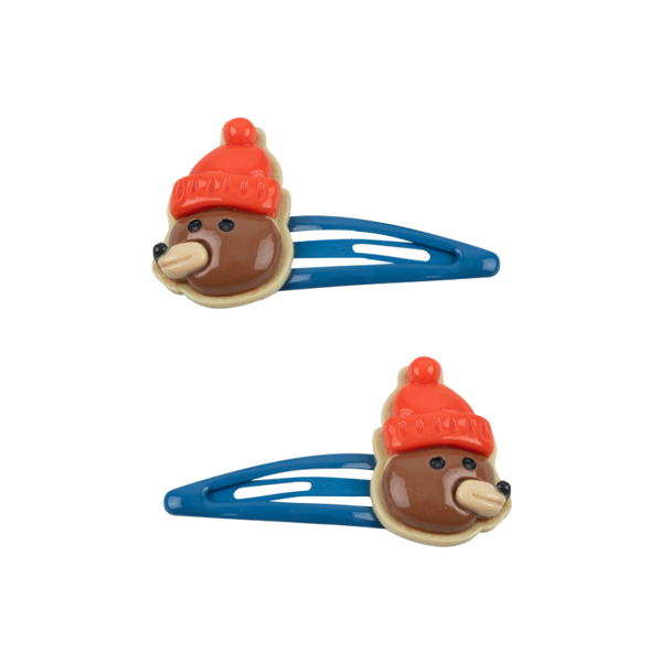 tinycottons bear hair clips set brown