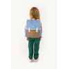 tinycottons vichy backpack blue/dark brown