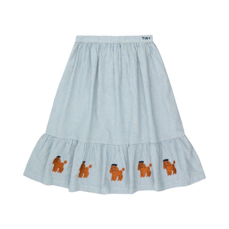 tinycottons tiny poodle long skirt blue/light cream
