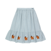 tinycottons tiny poodle long skirt blue/light cream