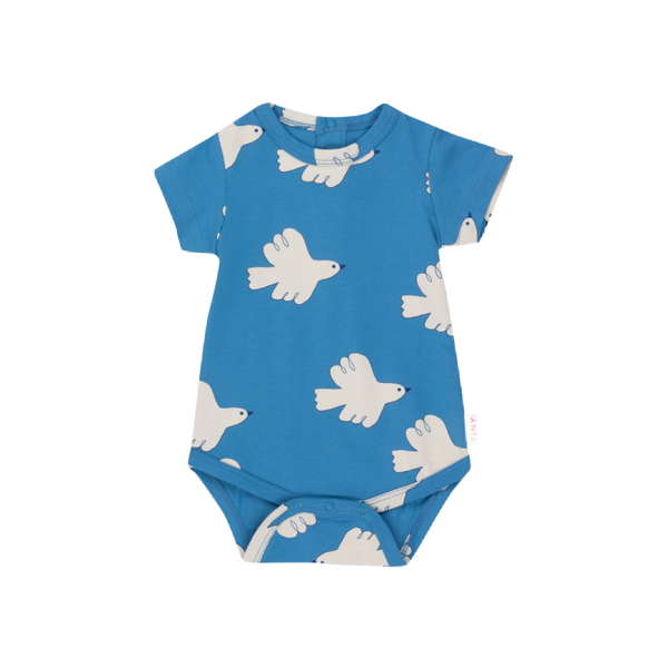 tinycottons doves baby body blue