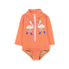tinycottons flamigos baby swimsuit marigold/dark pink