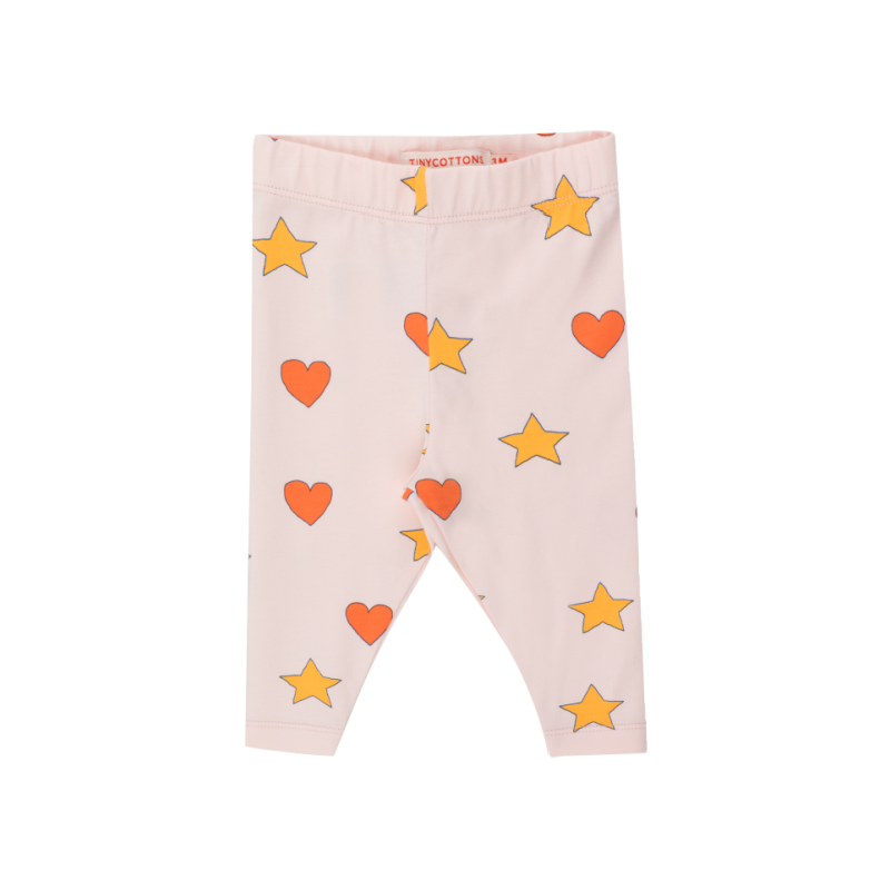 tinycottons hearts stars baby pant pastel pink