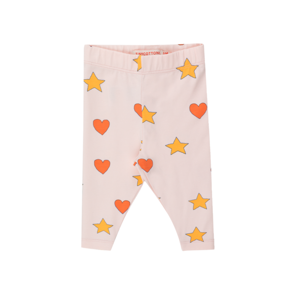 tinycottons hearts stars baby pant pastel pink