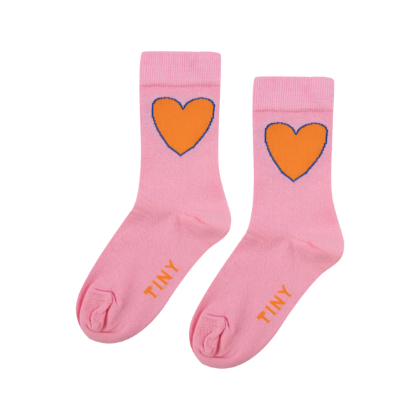 tinycottons heart medium socks pink