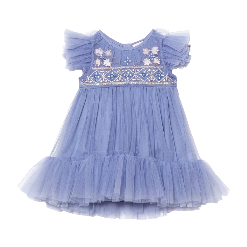 tutu du monde bebe antoinette tulle dress plume blue