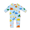halcyon nights beep beep baby zip romper