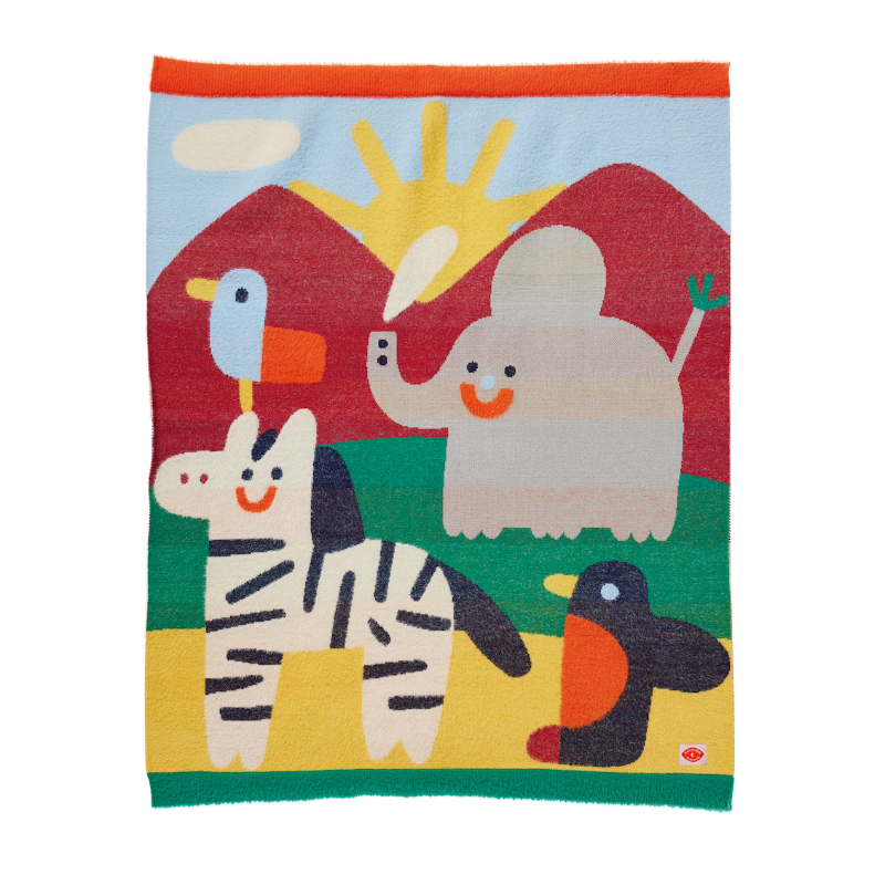 halcyon nights zoo crew knit blanket