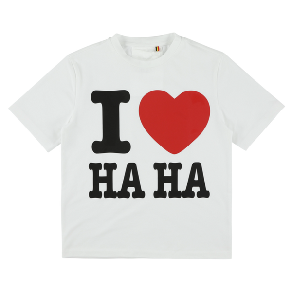 caroline bosmans i love haha t-shirt white