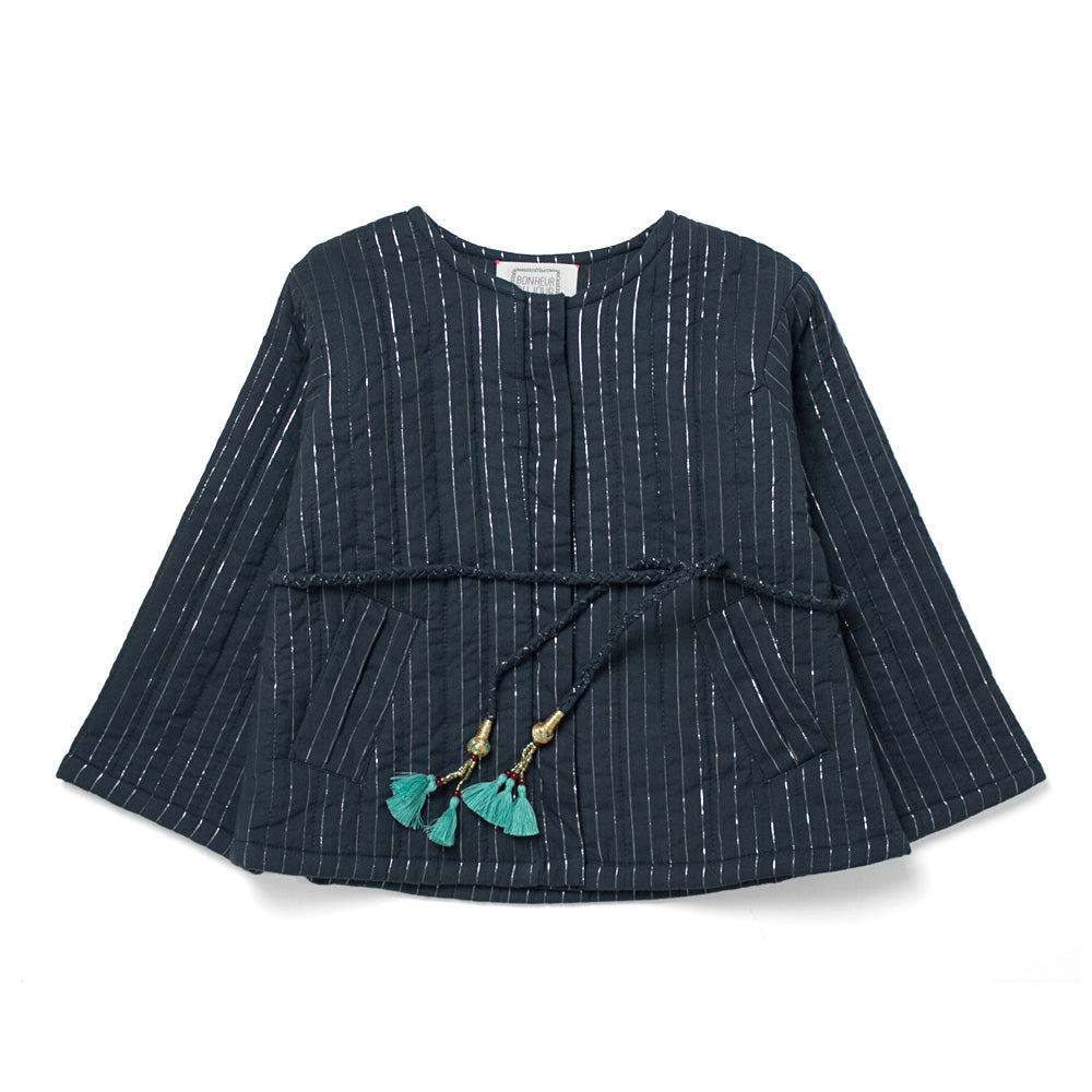 bonheur du jour cristal stripes silver jacket