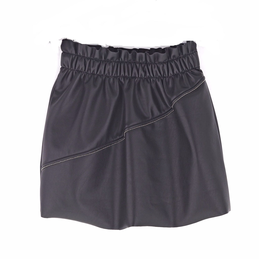 andorine faux leather skirt black, cool clothes for teens at kodomo boston free shipping