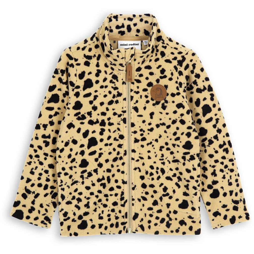 mini rodini fleece spot jacket beige - kodomo