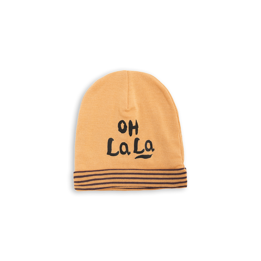 mini rodini oh la la wool beanie beige - kodomo