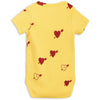 mini rodini heart rib onesie yellow - kodomo