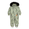 mini rodini kebnekaise penguin overall green - kodomo