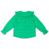 repose ams fancy collar blouse magic green check