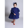 tia cibani crush pleated smock dress licorice tulle, girl's formal dresses
