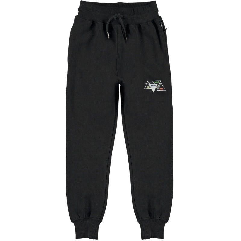 molo alvar soft pants black, kid's unisex joggers