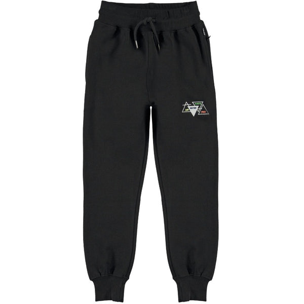 molo alvar soft pants black, kid's unisex joggers