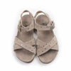 bonton crossed stars sandals taupe- kodomo boston free shipping