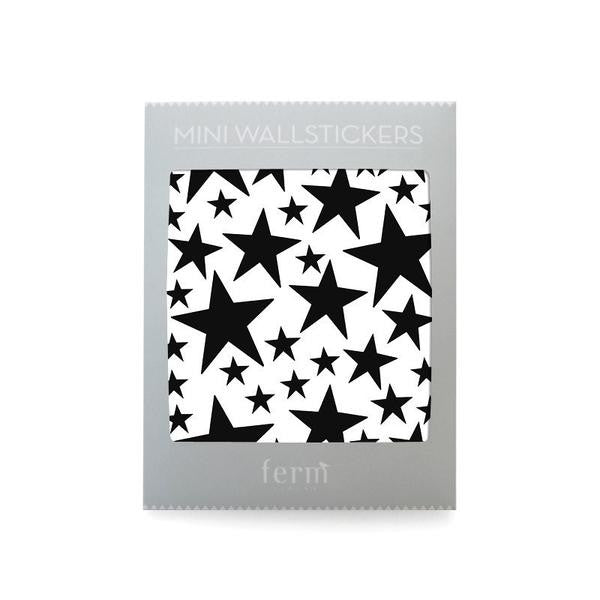 ferm living wall stickers mini stars black - kodomo boston