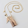 atsuyo et akiko amulet crystal necklace distress rose - kodomo boston, fast shipping