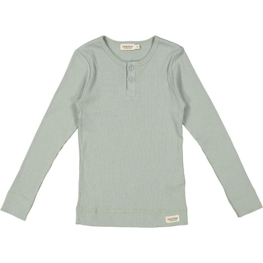 marmar copenhagen long sleeve tee grey sage, kid's sustainable everyday top