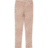 marmar copenhagen leggings rose brown leo, girl's sustainable everyday bottoms