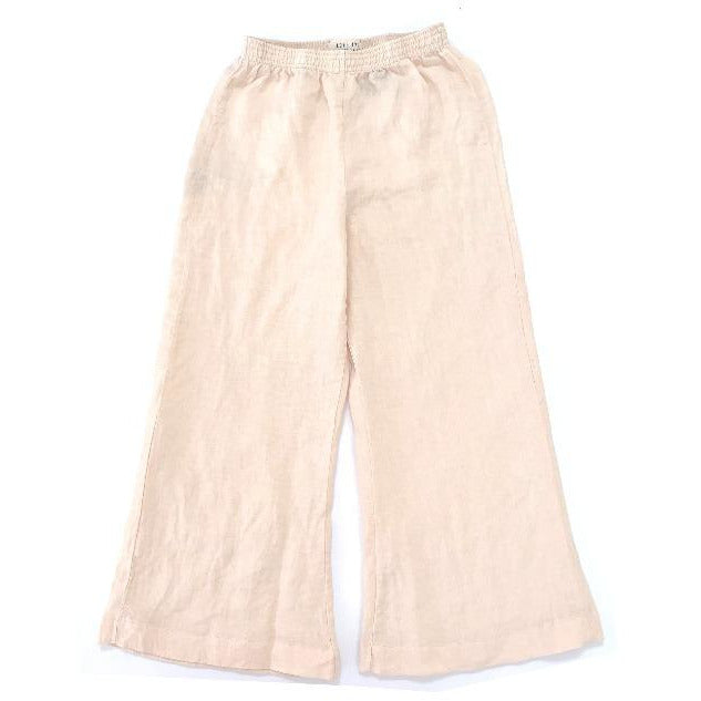 long live the queen wide pants beige, girl's organic cotton flared bottoms