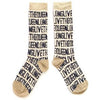 long live the queen knee socks natural, kid's organic cotton sock accessories