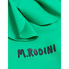 mini rodini strawberry uv top green, girl's sustainable swim top