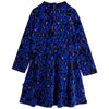 mini rodini leopard velour dress blue