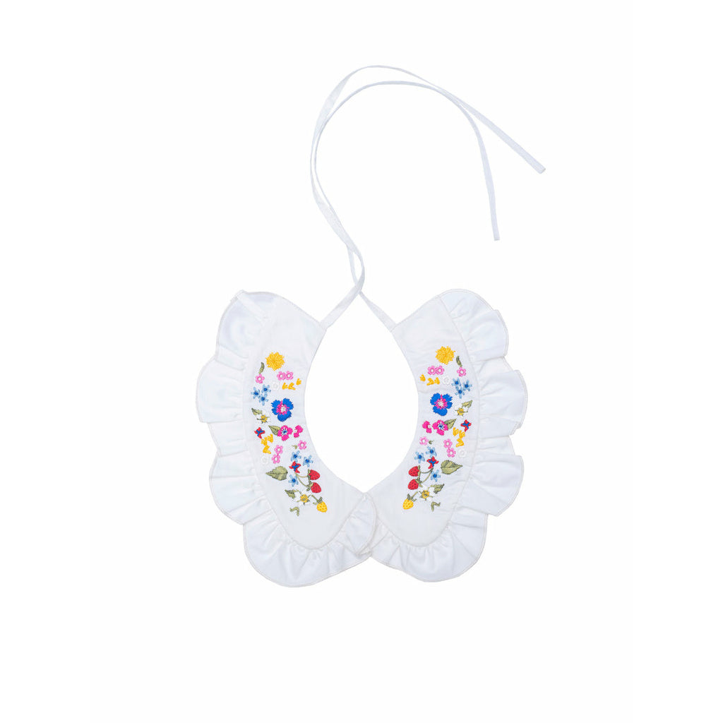 paade mode reversible ruffles collar meadow white