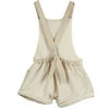 popelin beige fisherman's short dungarees - kodomo boston