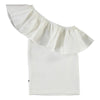 molo rebecca top white star, girl's organic ruffle tops