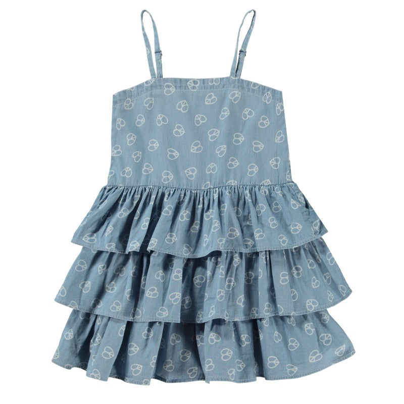 molo crystal dress love peace blue
