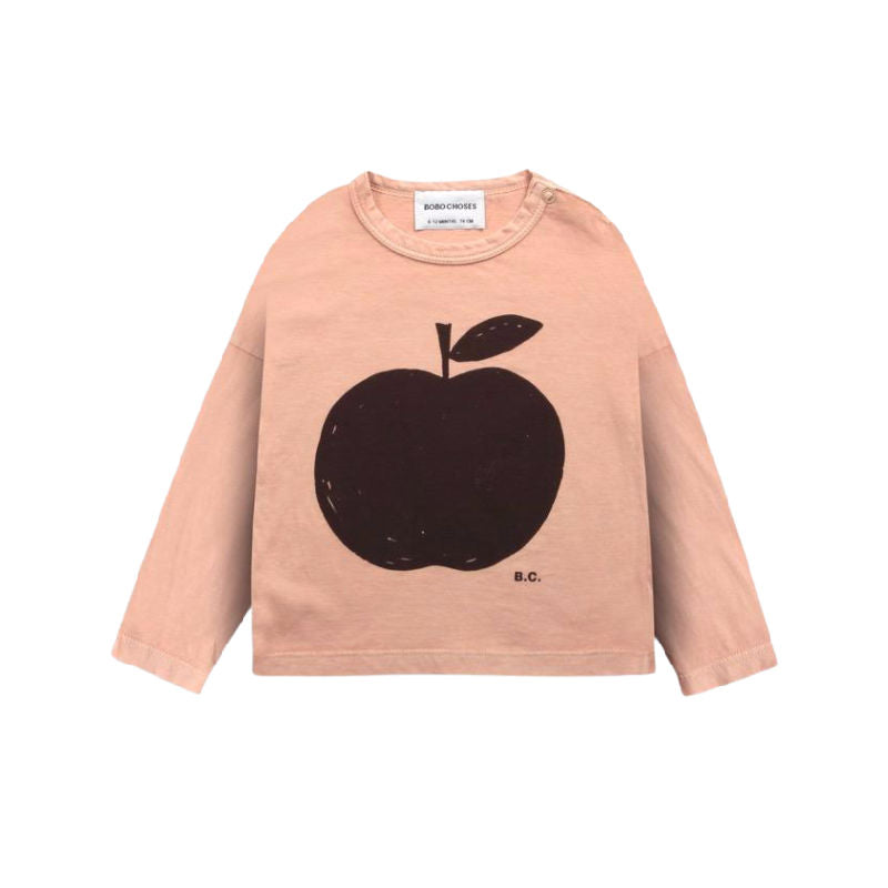 bobo choses iconic collection pima long baby t-shirt, organic cotton