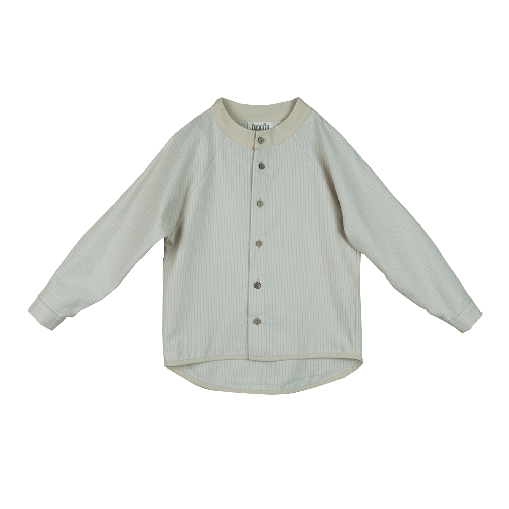 popelin beige striped raglan sleeve shirt - kodomo boston