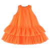 caroline bosmans dress tulle fluorescent orange