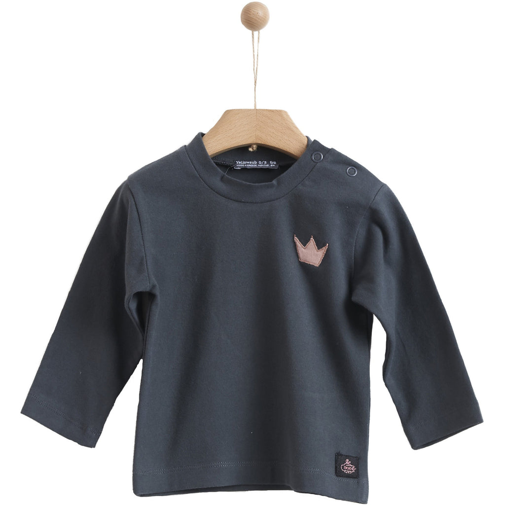 yellowsub baby t-shirt anthracite - kodomo boston, fast shipping, newborn clothing