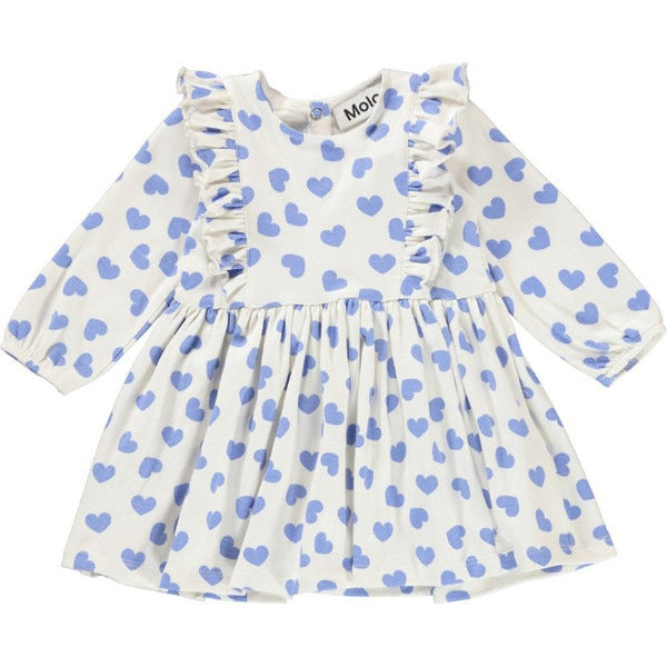 molo chocho baby dress blue hearts