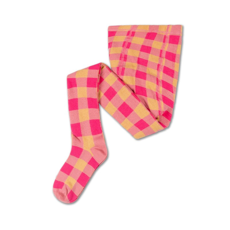 repose ams tights hot pink check