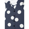 motoreta carmen top polka dots blue
