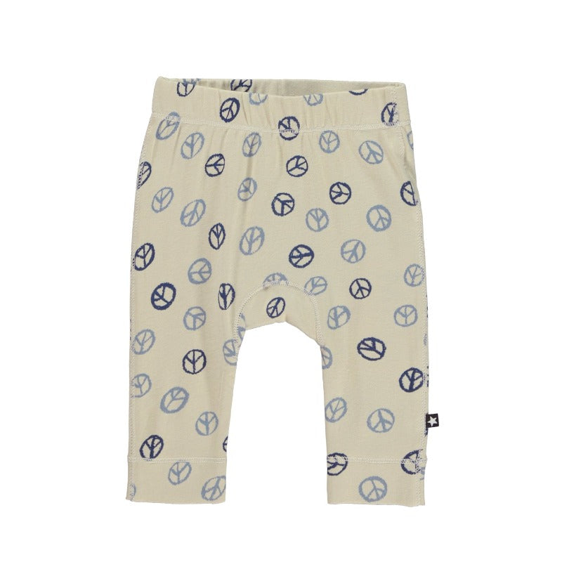 molo seb baby pants peace all over