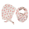 molo nilo baby bib & hat mini horse rose