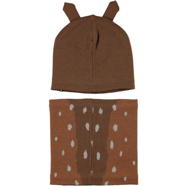 molo kleo hat and scarf set deer