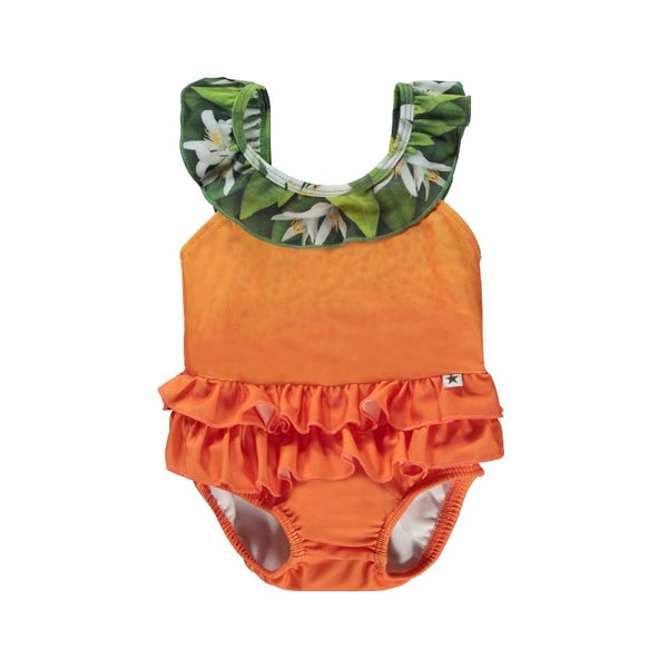 molo nalani baby swimsuit orange