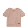 a monday in copenhagen biba blouse cameo rose, girls cotton knit tops