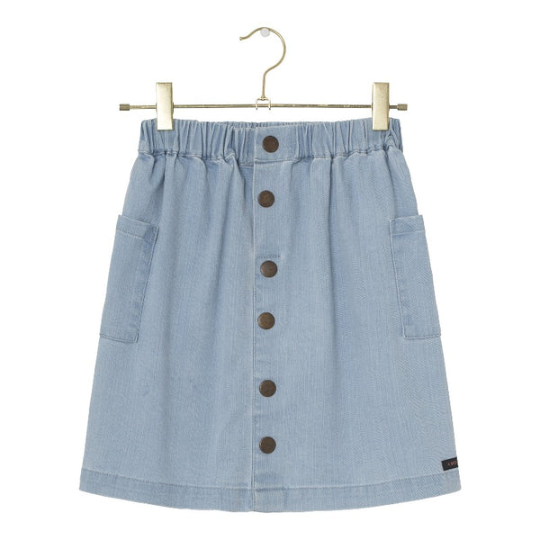 a monday in copenhagen sara skirt pearl blue, girl's cotton denim skirts
